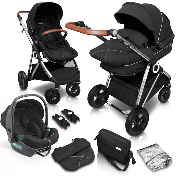 babyGO  Carro de bebé Combi Halime 3 en 1 Air Silver Anthracite 