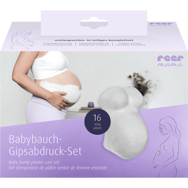 Kit Moulage Ventre Femme Enceinte - Cadeau Grossesse Bébé avec Peinture