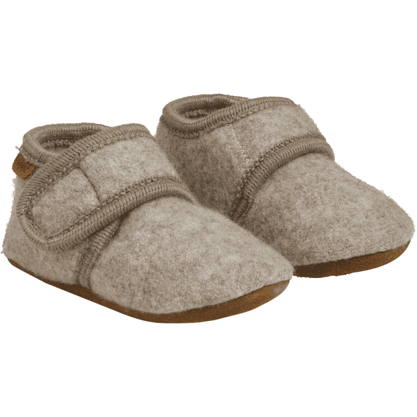 EN FANT Baby Wool Slippers Sand Melange