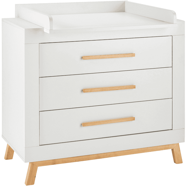 SCHARDT Chambre complète lit évolutif 70x140 commode à langer et armoire 2  portes Lilo - Blanc pas cher 