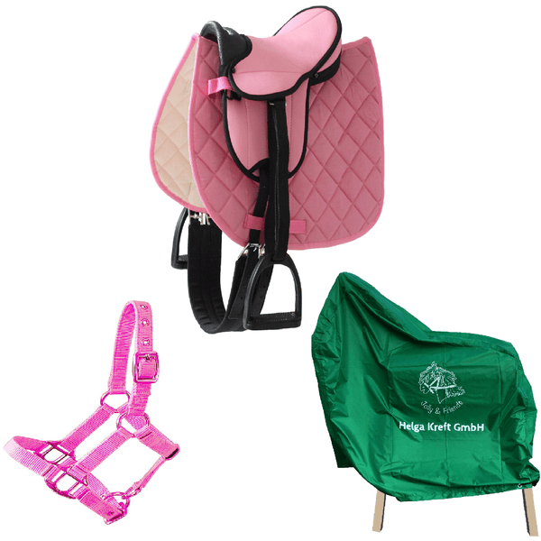 Helga Kreft Set di accessori per cavalli da giardino - rosa