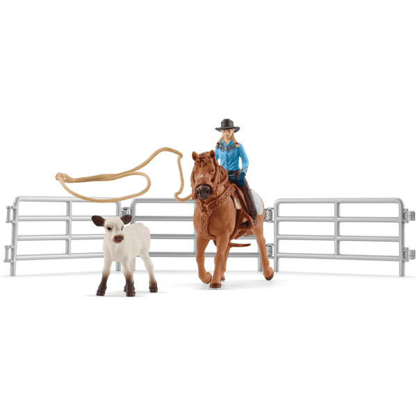 schleich® Figurine équipe de cowgirl et lasso 42577
