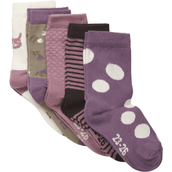 Minymo Socken 5er Pack Orchid Haze