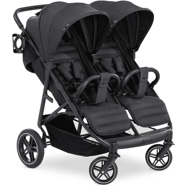 hauck Geschwisterwagen Uptown Duo Melange Black