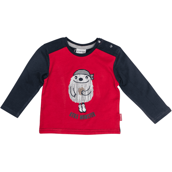 SALT AND PEPPER Boys Lange mouw shirt Monster koekje rood