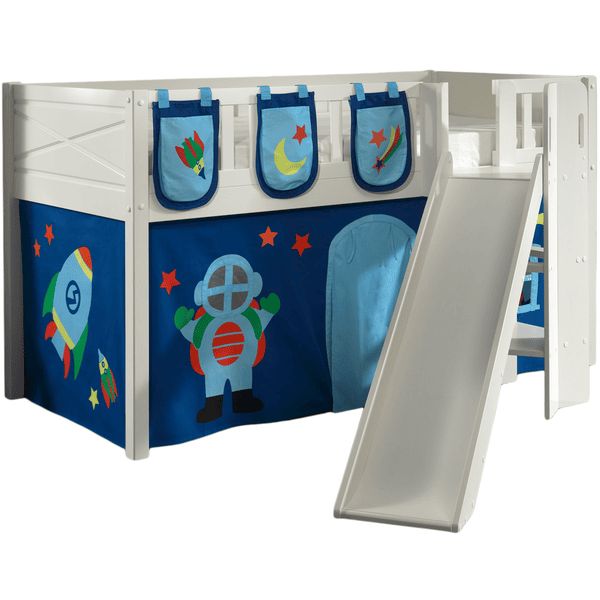 VIPACK Spielbett SCOTT 90 x 200 cm 2-teilig Astro weiß