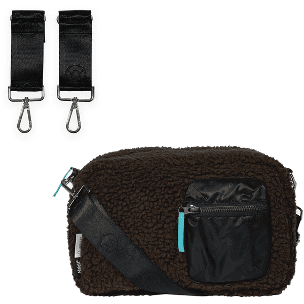 Najell Teddy Bruin organiser met kinderwagenhaakmat Black 