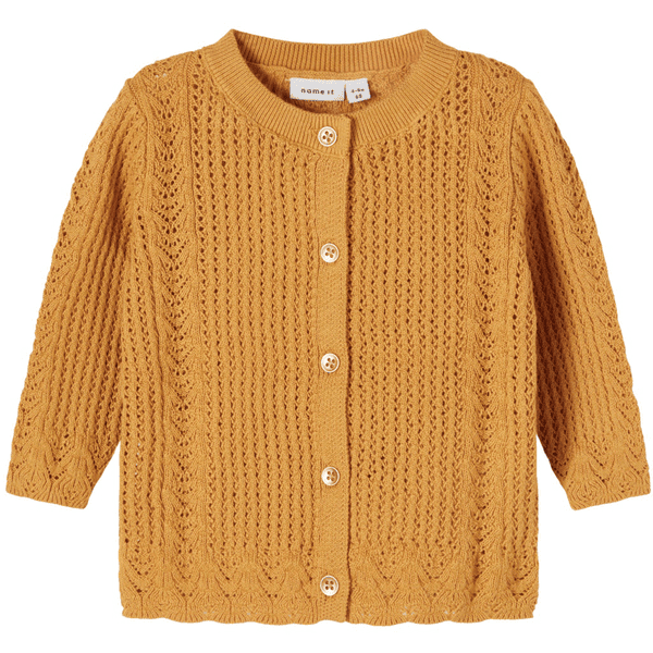 name it Strickcardigan Nbffilone Spruce Yellow