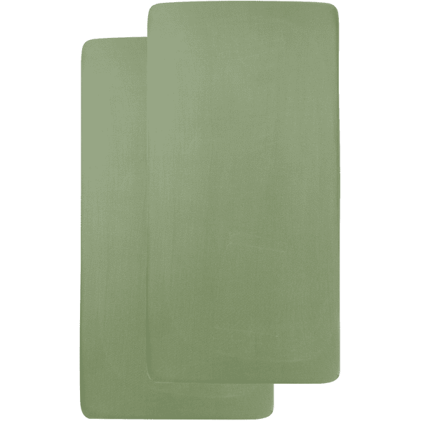 Meyco olive Jersey hoeslaken 40 x 80 / 90 green 