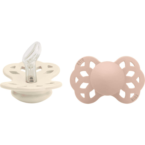 BIBS® Schnuller Infinity anatomischer Sauger 0-6 Monate Ivory & Blush 2 Stk.