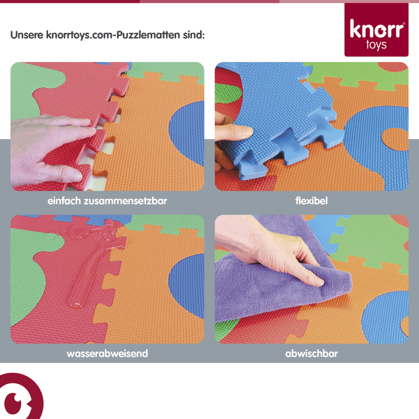 knorr® Alfombra rompecabezas números 0-9 10 piezas - rosaoazul.es