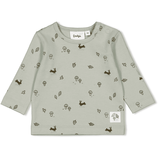 Feetje Langarmshirt AOP Little Forest Friends Minze