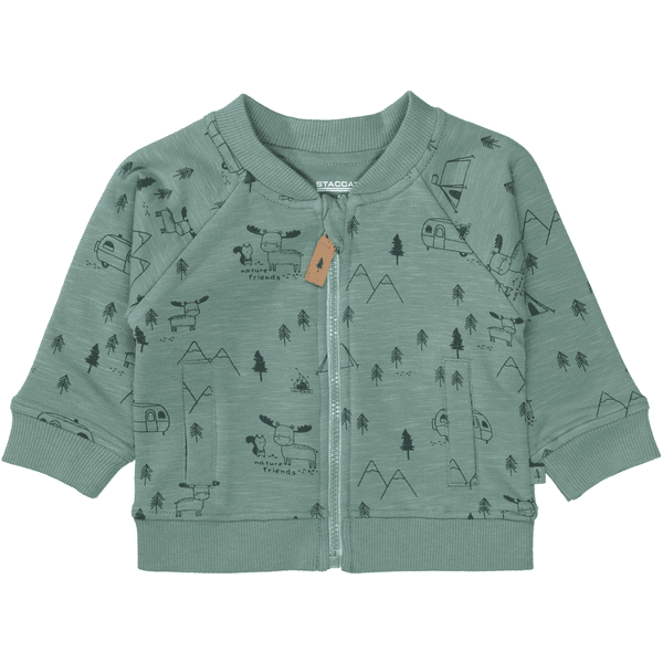  Staccato  Sweat-takki vaalea green kuviollinen