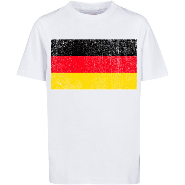 F4NT4STIC T-Shirt Germany Deutschland Flagge distressed weiß