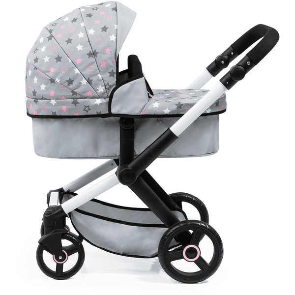 bayer Design Cochecito de Mu ecas Combi Xeo Gris con Estrellas