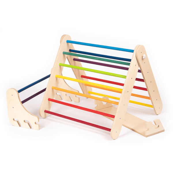 LEG & GO Kletterdreieck – Kletterwand 2in1, Regenbogen