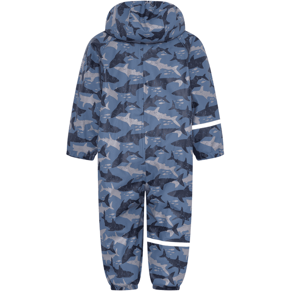 CeLaVi Combinaison enfant pluie polaire bleu chine