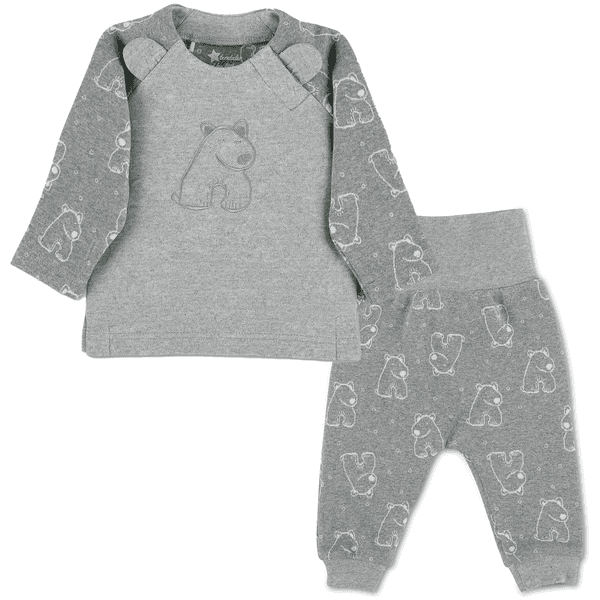 Sterntaler Set Langarmshirt und Hose silber melange