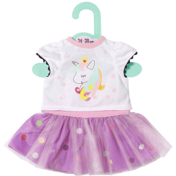 Zapf Creation Dolly Moda Eenhoorn Shirt met Tutu, 36cm