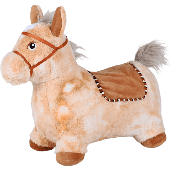 knorr toys® Cavallo gonfiabile, beige, con pompa ad aria compressa 