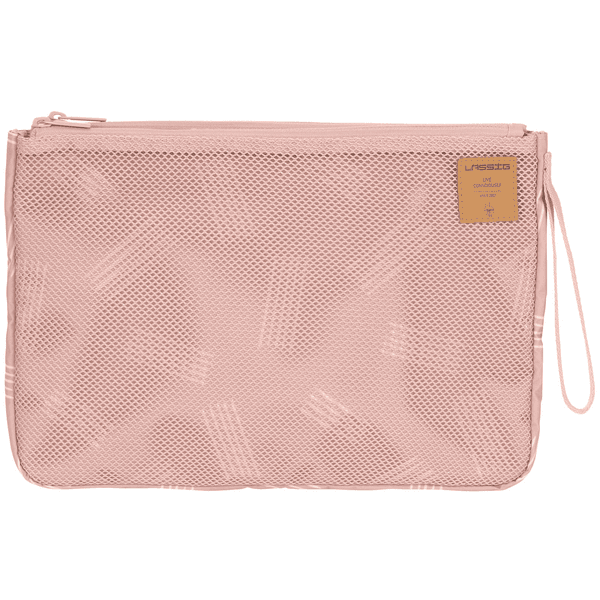 LÄSSIG Windeltasche Casual Changing Organizer Soft Stripes rose