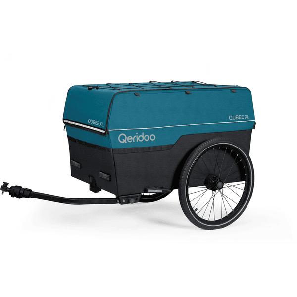 Qeridoo® Kinderfahrradanhänger Qubee XL Limited Edition Petrol