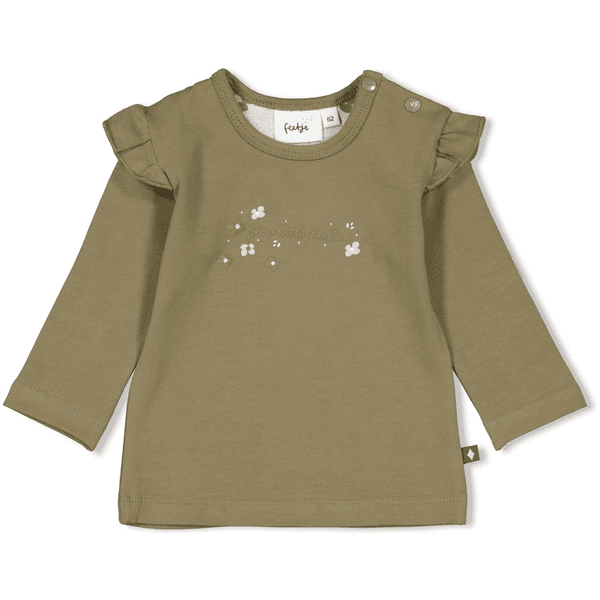 Feetje Langarmshirt Harvest Of Love Olive