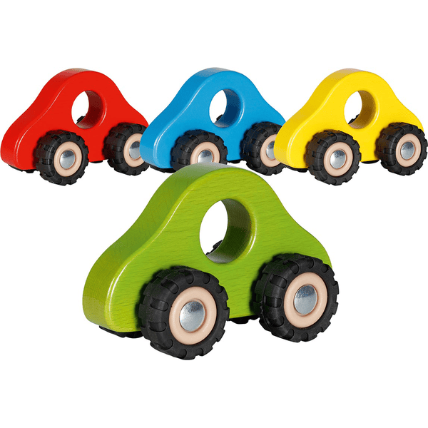 goki Vehículos de agarre, rojo/azul/verde/amarillo