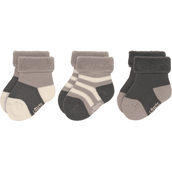 LÄSSIG Kinder Frottee Socken 3er Pack anthrazit Taupe