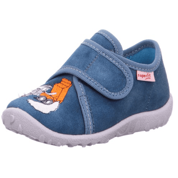 superfit Chaussons enfant scratch Spotty bleu