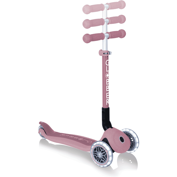 GLOBBER Trottinette enfant 3 roues pliable Junior Lights Eco berry