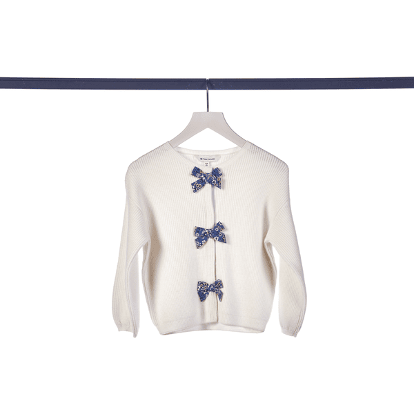 TOM TAILOR Cardigan bow Whisper White 