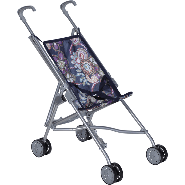 knorr toys® Passeggino leggero per bambole Sim - blue flowers 