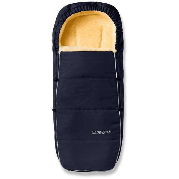 Hofbrucker Kinderwagen Lammfell Fußsack Alaska Navy Blue