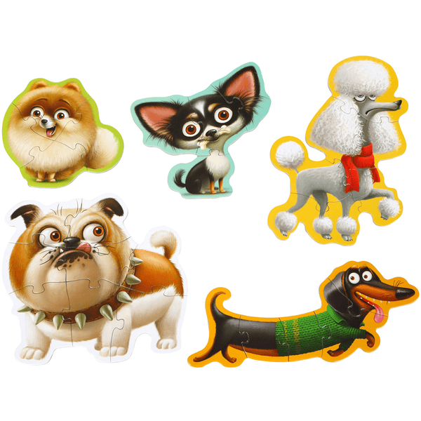 Puzzles Cubika 5 en 1 "Chiens
