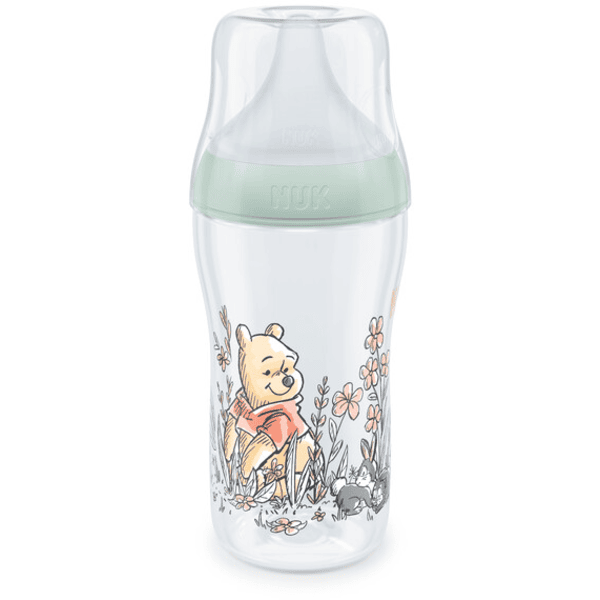 NUK Biberon Perfect Match Winnie l'ourson Disney Temperature Control 260 ml  dès 3 mois menthe