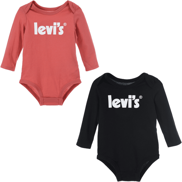 Levi's®2er Pack Bodies schwarz/grau