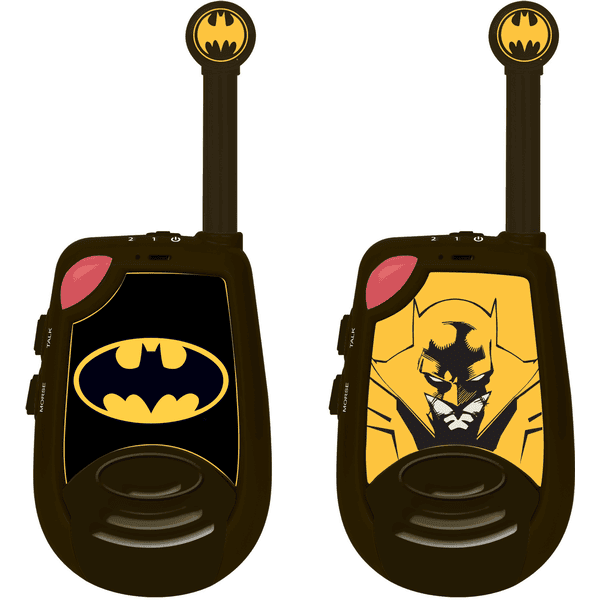 LEXIBOOK Batman Walkie-Talkies bis zu 2km Reichweite mit  Morse-Licht-Funktion und Gürtelclip