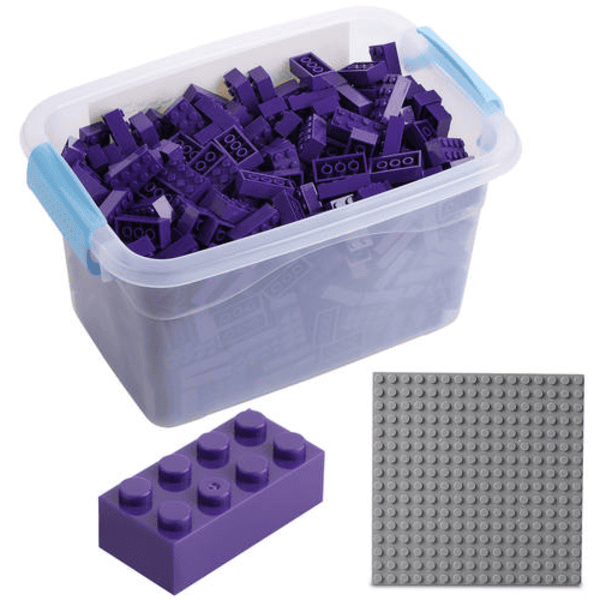 Katara Blocchi da costruzione - 520 pezzi con scatola e base, viola