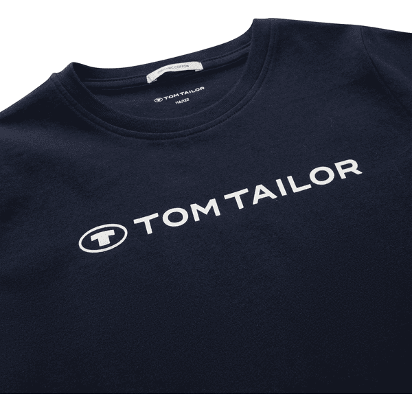 TOM TAILOR T-Shirt Logo Print Captain Sky Blue