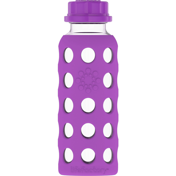 LIFEFACTORY Bottiglia per bambini in vetro viola 250 ml 