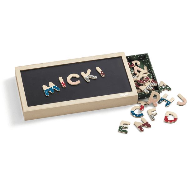 MICKI Lettres magnétiques boîte, Senses bois