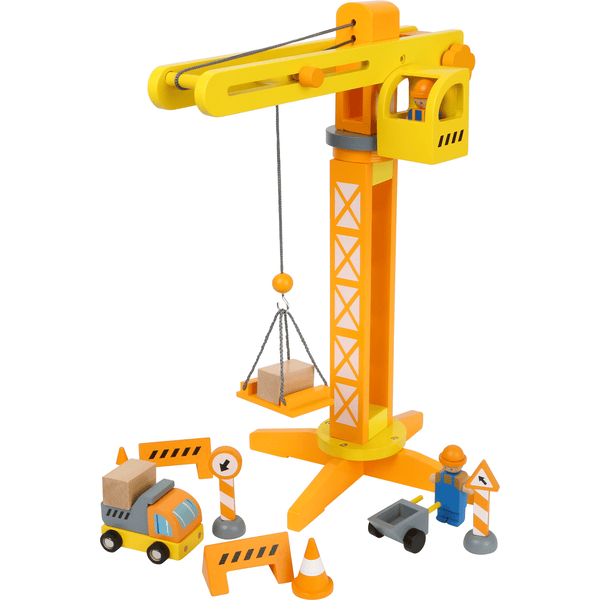 small foot® Grue enfant, accessoires de chantier bois