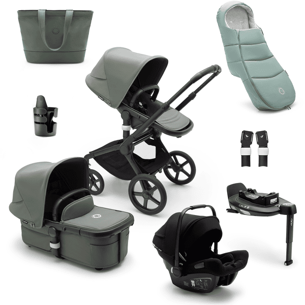 bugaboo Kombikinderwagen Fox 5 Starter Set Black/Forest Green