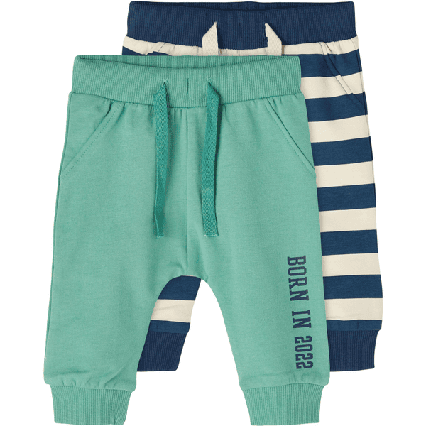 name it Lot de 2 pantalons sweat Nbfbjarne Frosty Spruce