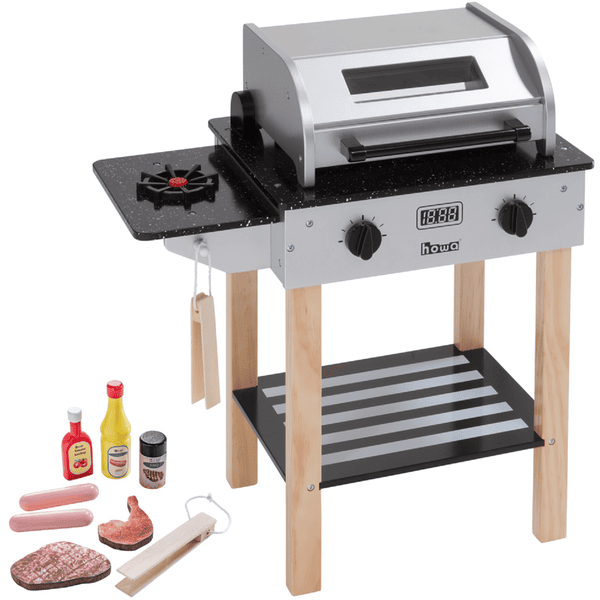 howa ® Barngrill Max med tillbehör i trä