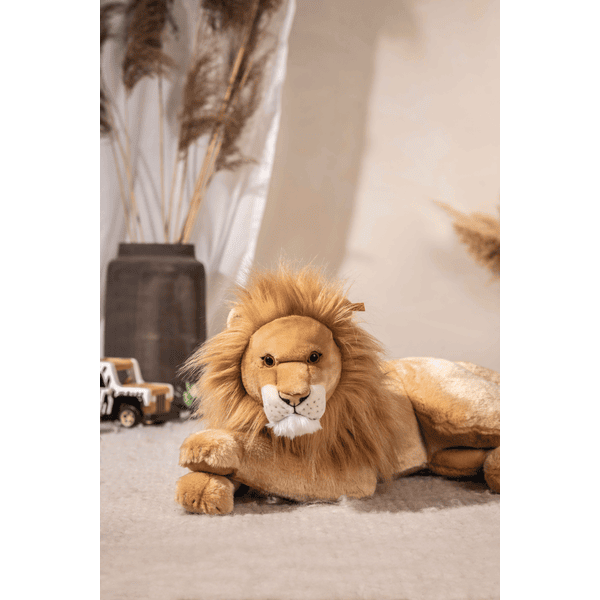 Steiff Peluche lion Leo couché blond, 65 cm