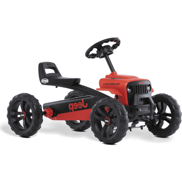 BERG Kart à pédales enfant jeep Buzzy Rubicon noir/rouge