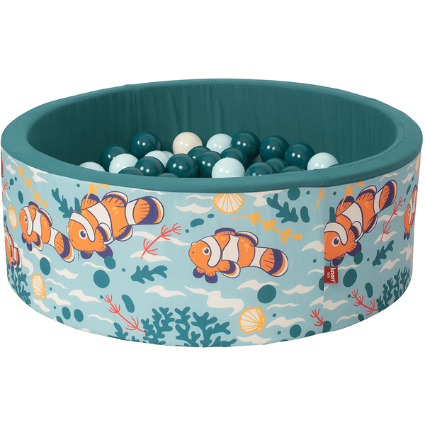 knorr® toys Piscina di palline soft - Cosy geo grey incl. 300 palline  creme/grey/lightblue 