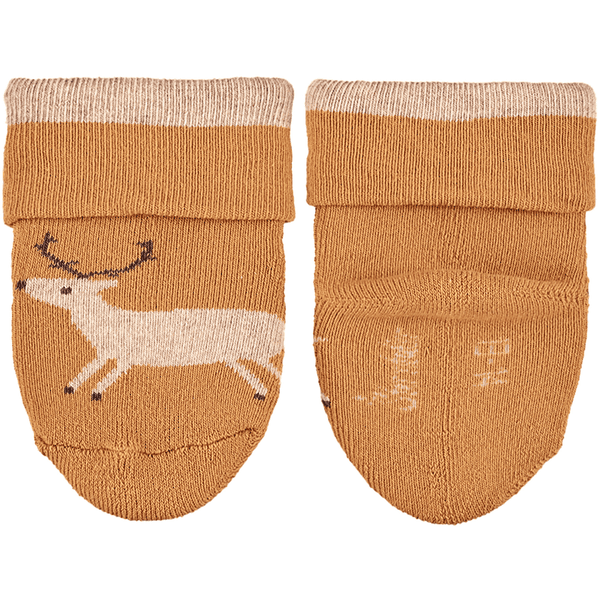 Sterntaler Chaussettes antidérapantes enfant animaux forêt anthracite lot  de 2